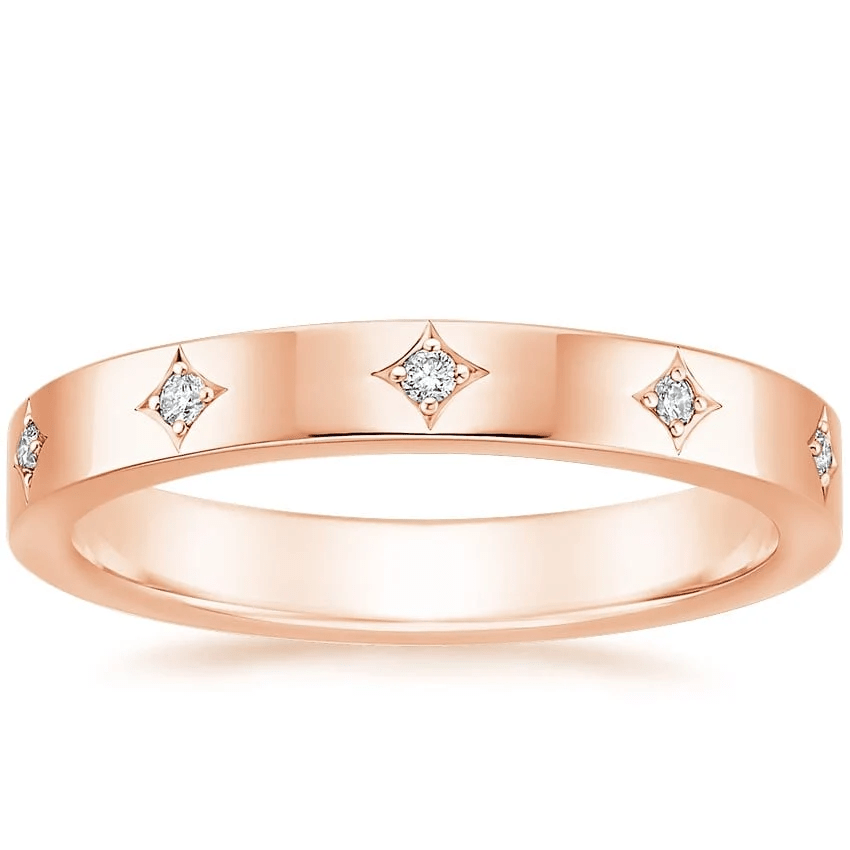 Celestial Starburst Moissanite Wedding Band - Novelle Vow