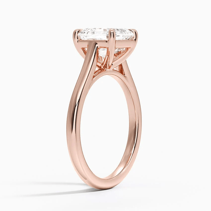Classic Asscher Cut Solitaire Moissanite Engagement Ring - Novelle Vow