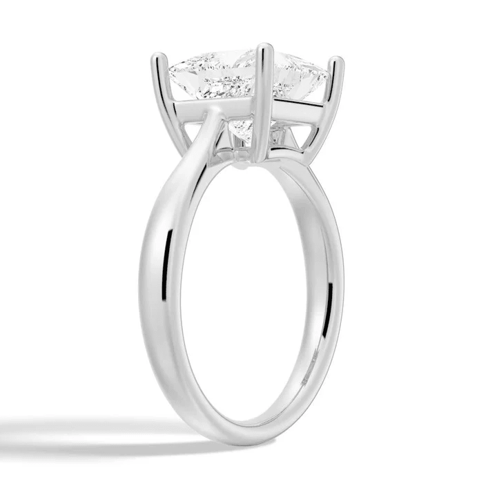 Dainty Princess Cut Solitaire Moissanite Engagement Ring - Novelle Vow