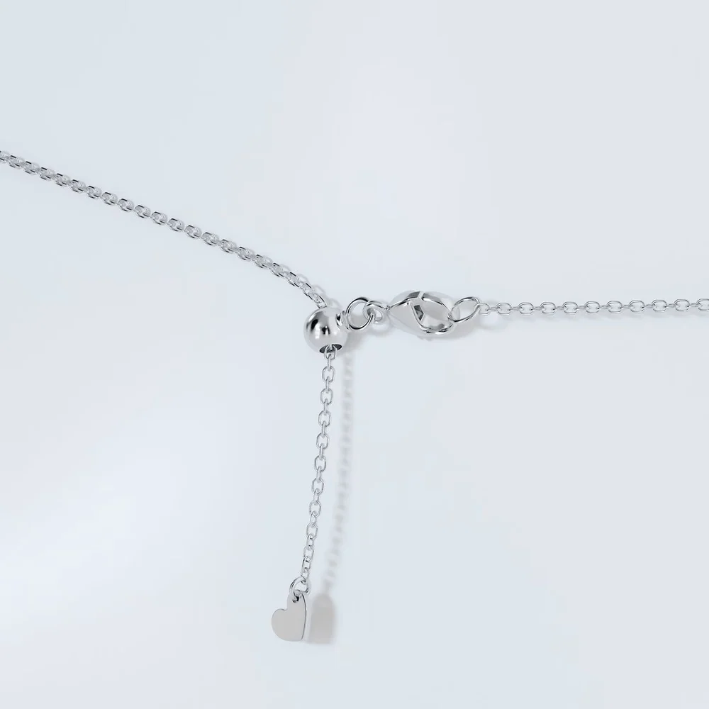 East-West Two-Stone Moissanite Pendant Necklace