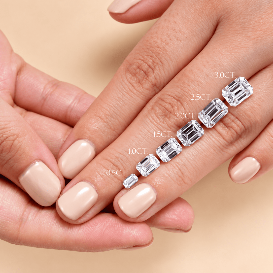 Emerald-Cut Moissanite Engagement Ring with Shared-Prong Band - Novelle Vow