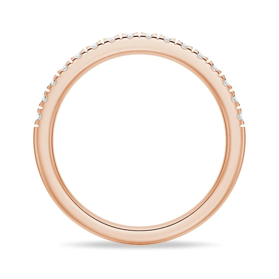 1.4mm Petite French Pavé Moissanite Wedding Band