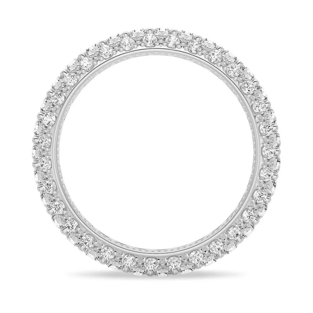 Micropavé Round Moissanite Eternity Band - Novelle Vow