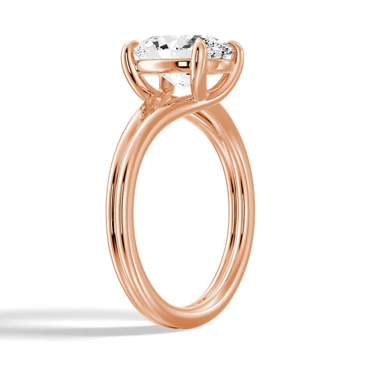 The Bronte - Lab Grown Oval Diamond Split Shank Engagement Ring - Novelle Vow