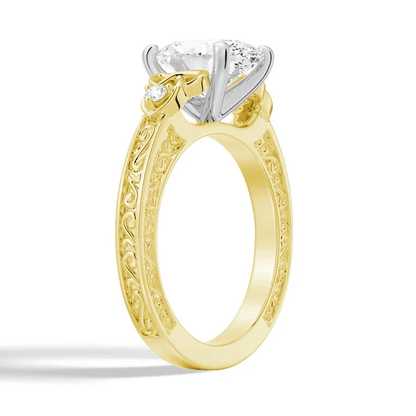 2ct Oval Moissanite Celtic Knot Engagement Ring with Vintage Filigree - Novelle Vow