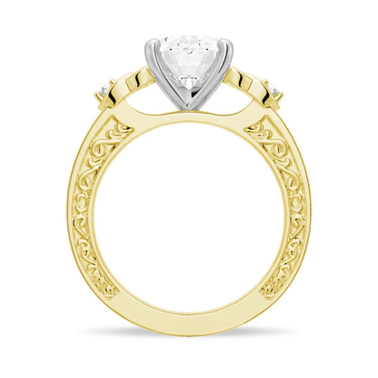 2ct Oval Moissanite Celtic Knot Engagement Ring with Vintage Filigree - Novelle Vow