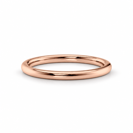 2mm–8mm Classic High-Polish Dome Wedding Band - Novelle Vow