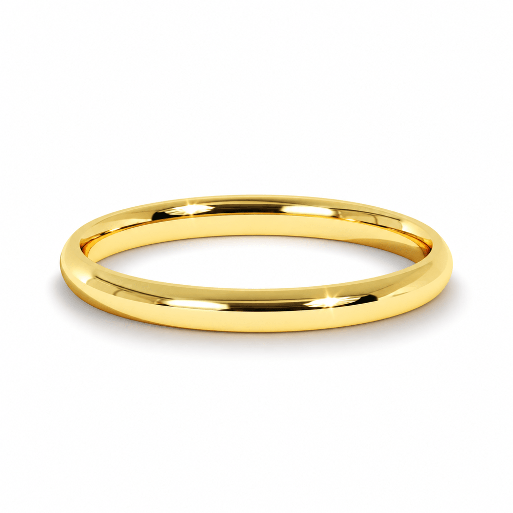 2mm–8mm Classic High-Polish Dome Wedding Band - Novelle Vow
