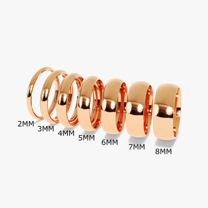 2mm–8mm Classic High-Polish Dome Wedding Band - Novelle Vow