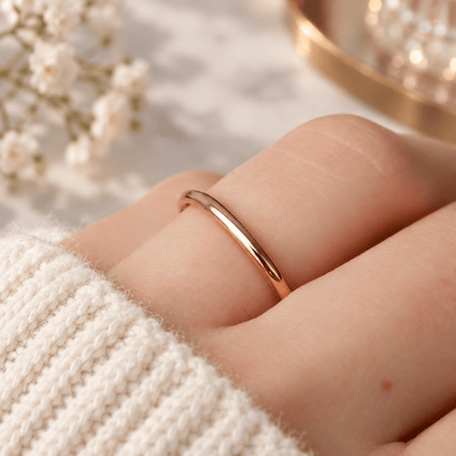 2mm–8mm Classic High-Polish Dome Wedding Band - Novelle Vow