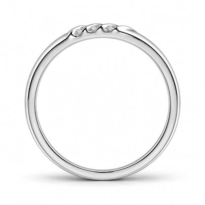 3.5mm Diagonal Channel-Set Moissanite Men's Wedding Band - Novelle Vow