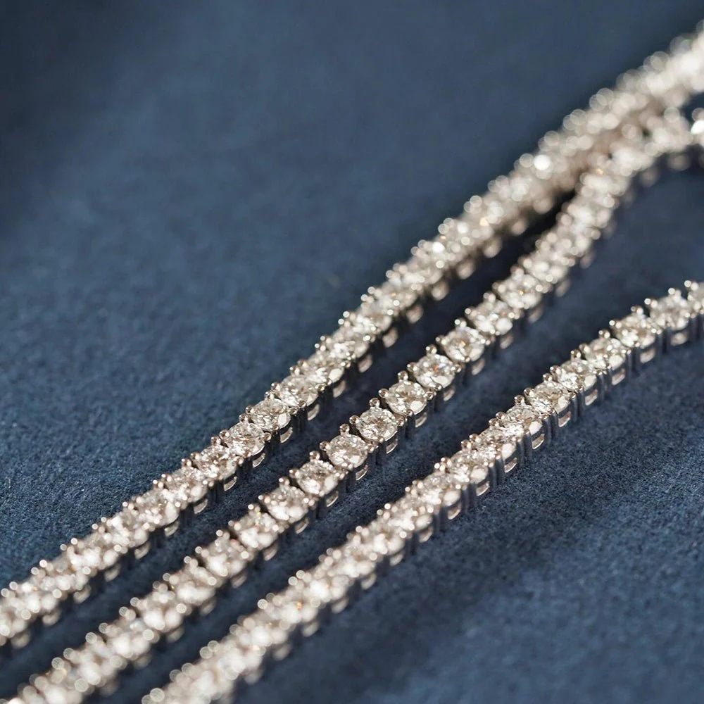 3mm Moissanite Tennis Chain Necklace
