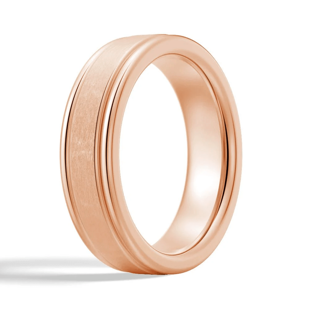 6mm Brushed Finish Men's Wedding Band - Novelle Vow