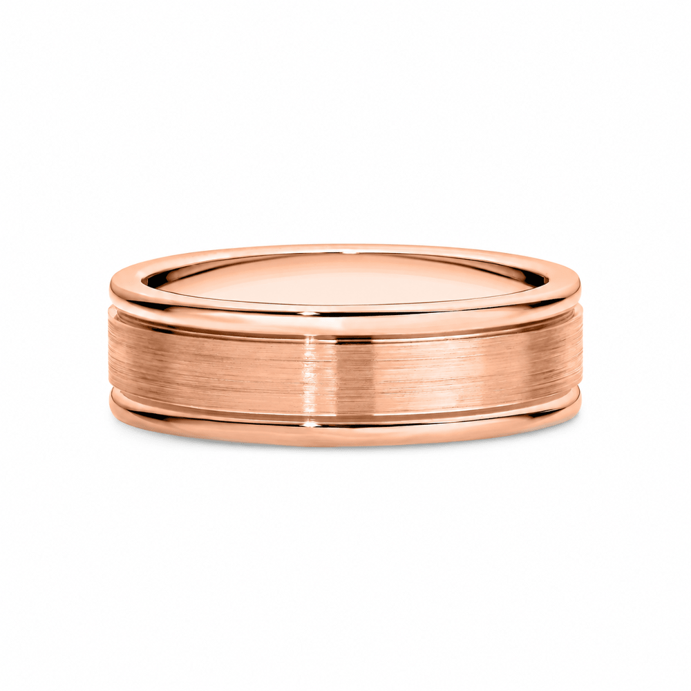 6mm Brushed Finish Men's Wedding Band - Novelle Vow