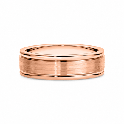6mm Brushed Finish Men's Wedding Band - Novelle Vow