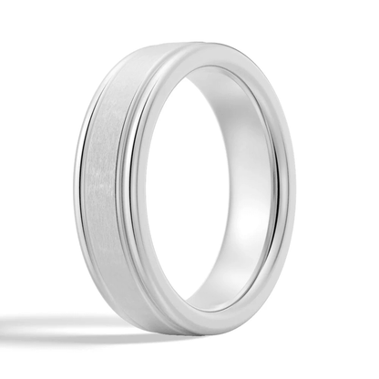 6mm Brushed Finish Men's Wedding Band - Novelle Vow