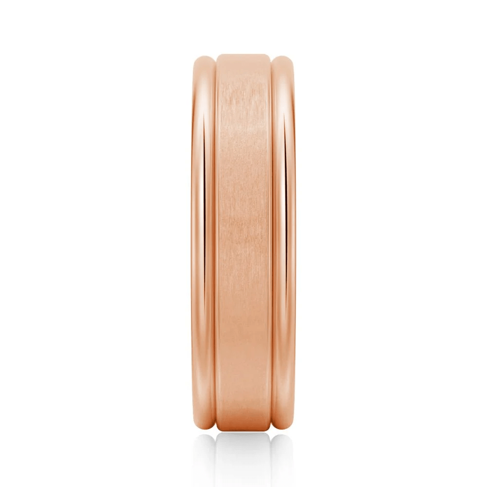6mm Brushed Finish Men's Wedding Band - Novelle Vow