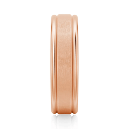 6mm Brushed Finish Men's Wedding Band - Novelle Vow