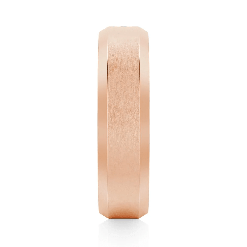 6mm Brushed Flush-Set Moissanite Men's Wedding Band - Novelle Vow