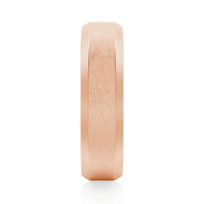 6mm Brushed Flush-Set Moissanite Men's Wedding Band - Novelle Vow