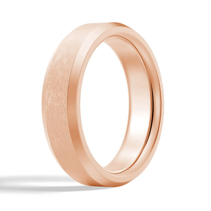 6mm Brushed Flush-Set Moissanite Men's Wedding Band - Novelle Vow