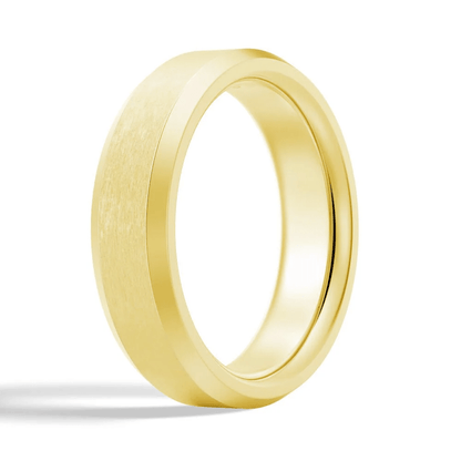 6mm Brushed Flush-Set Moissanite Men's Wedding Band - Novelle Vow