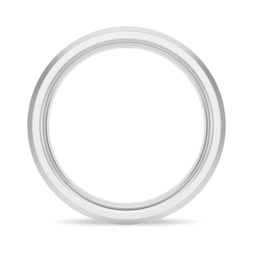 6mm Brushed Flush-Set Moissanite Men's Wedding Band - Novelle Vow
