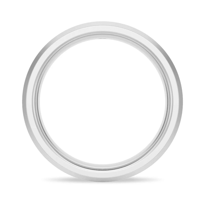 6mm Brushed Flush-Set Moissanite Men's Wedding Band - Novelle Vow
