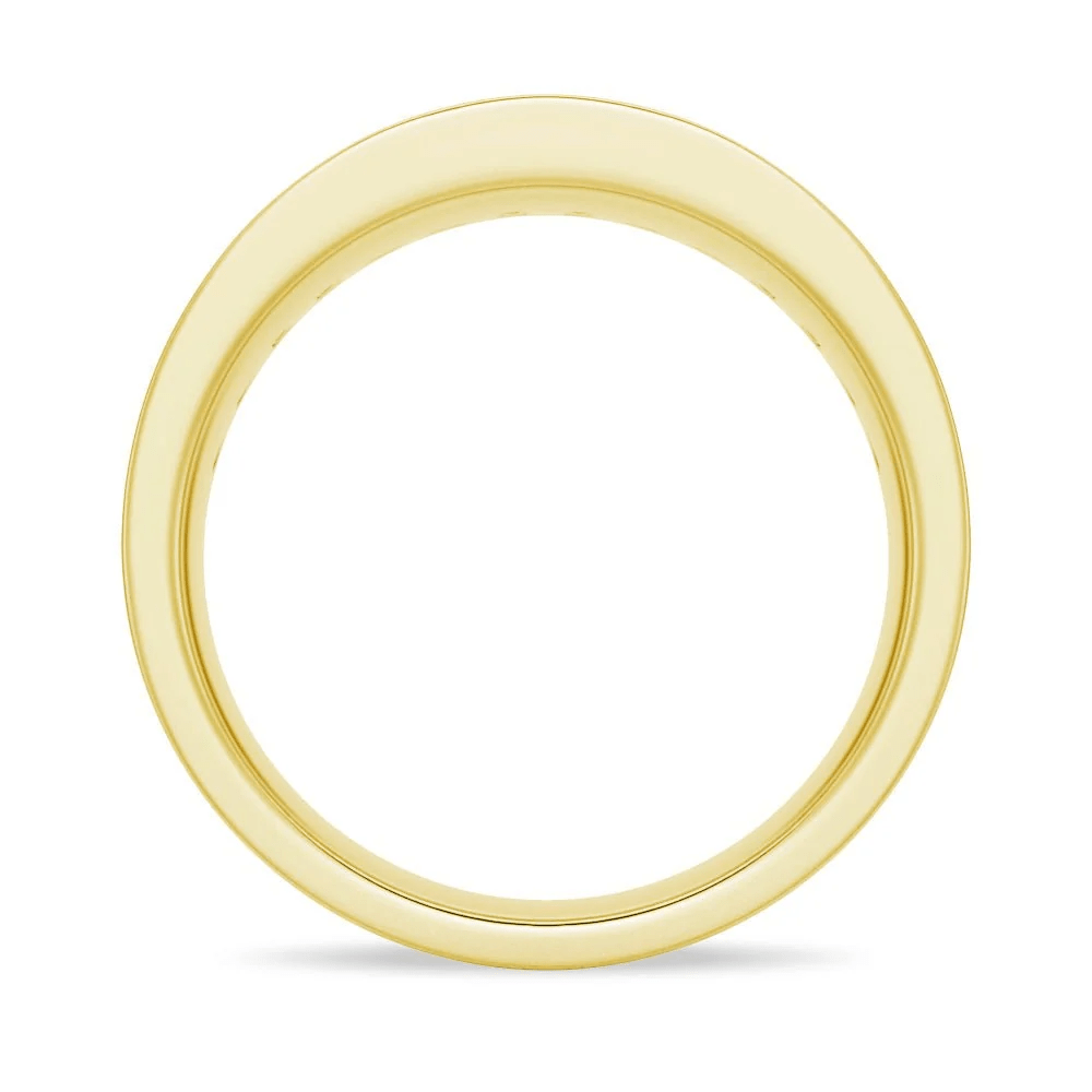 7.5mm Sapphire and Moissanite Men's Wedding Band - Novelle Vow