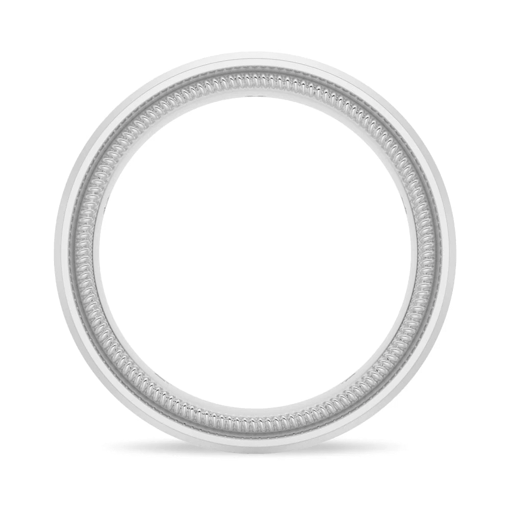 7.5mm Two-Tone Matte Finish Moissanite Men's Wedding Band - Novelle Vow