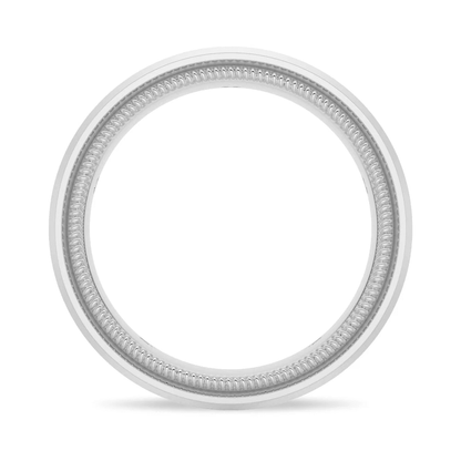 7.5mm Two-Tone Matte Finish Moissanite Men's Wedding Band - Novelle Vow