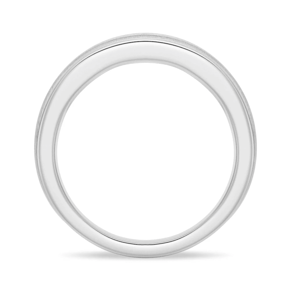 7mm Brushed Channel-Set Moissanite Men's Wedding Band - Novelle Vow
