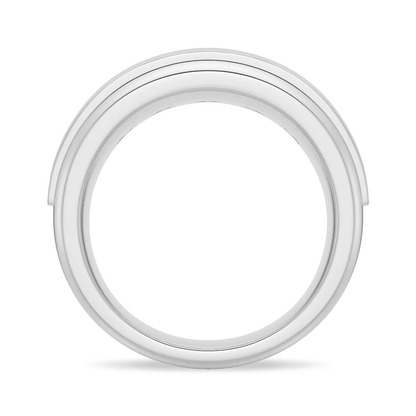 8mm Two-Tone Channel-Set Moissanite Men's Wedding Band - Novelle Vow