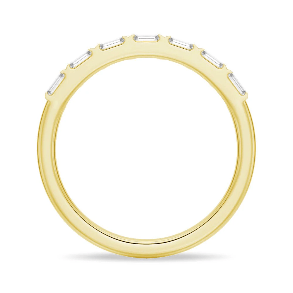 Baguette Cut 7 - Stone Bar Set Moissanite Band - Novelle Vow