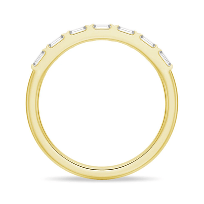 Baguette Cut 7 - Stone Bar Set Moissanite Band - Novelle Vow