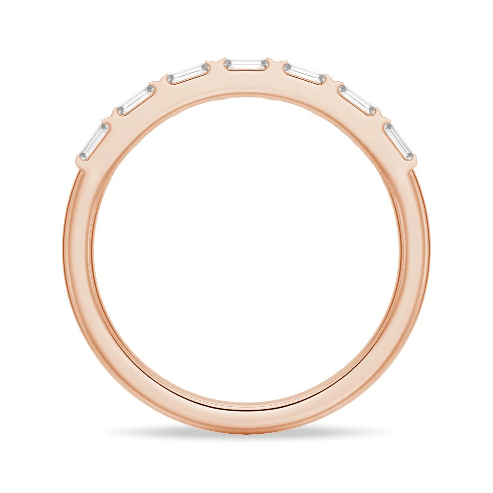 Baguette Cut 7 - Stone Bar Set Moissanite Band - Novelle Vow