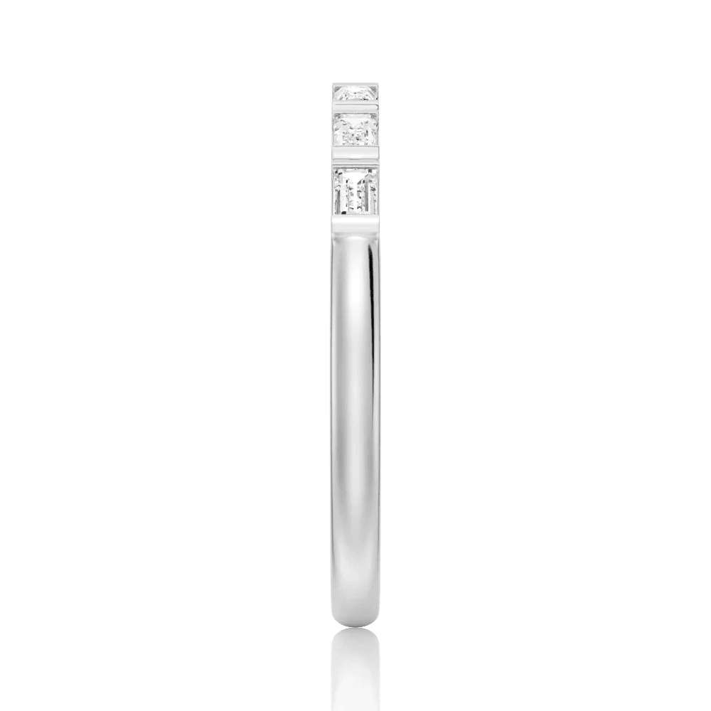 Baguette Cut 7 - Stone Bar Set Moissanite Band - Novelle Vow