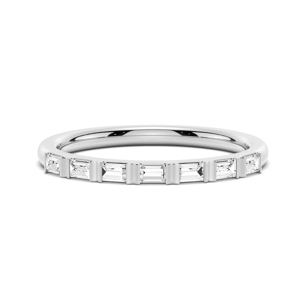 Baguette Cut 7 - Stone Bar Set Moissanite Band - Novelle Vow