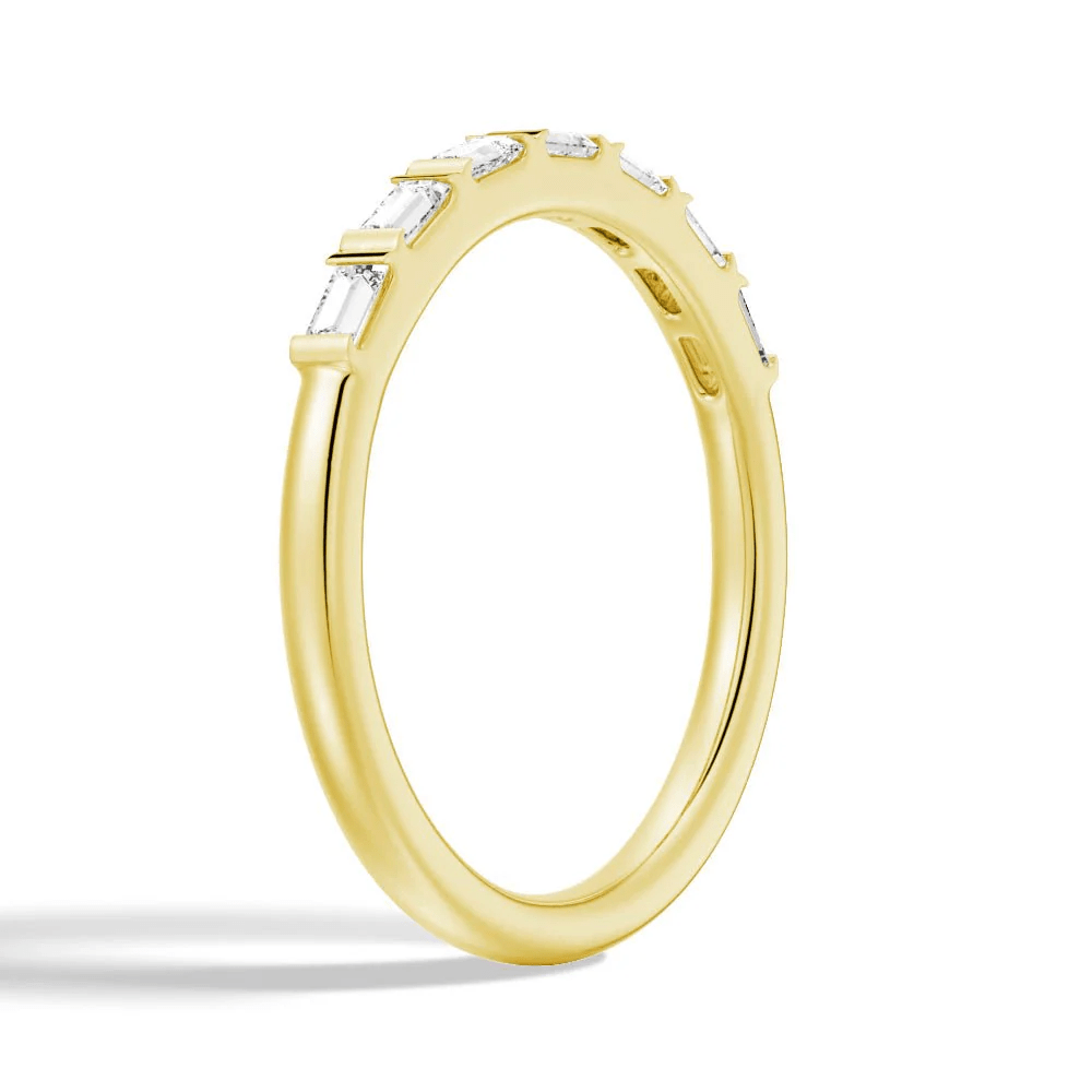 Baguette Cut 7 - Stone Bar Set Moissanite Band - Novelle Vow