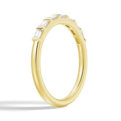 Baguette Cut 7 - Stone Bar Set Moissanite Band - Novelle Vow