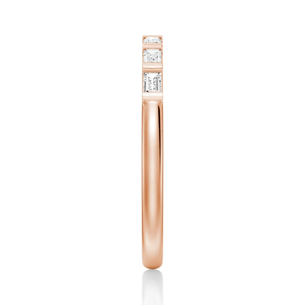 Baguette Cut 7 - Stone Bar Set Moissanite Band - Novelle Vow