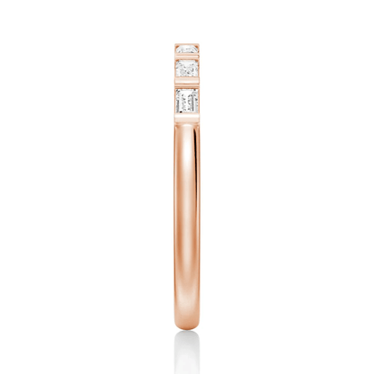 Baguette Cut 7 - Stone Bar Set Moissanite Band - Novelle Vow