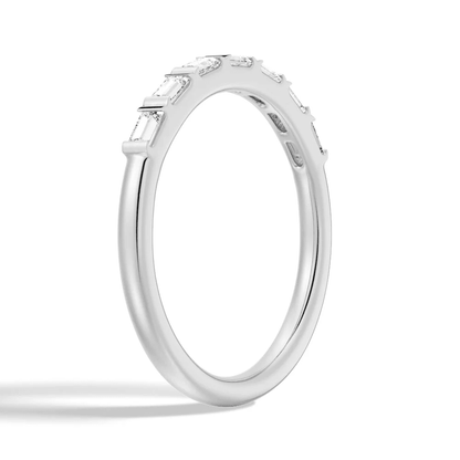 Baguette Cut 7 - Stone Bar Set Moissanite Band - Novelle Vow