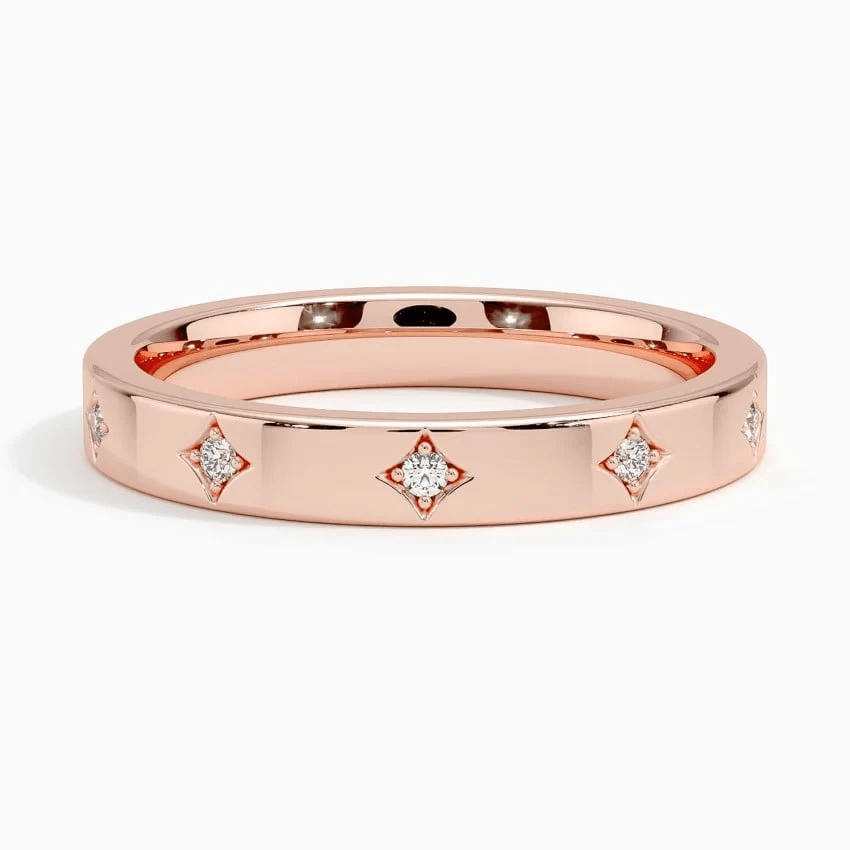 Celestial Starburst Moissanite Wedding Band - Novelle Vow