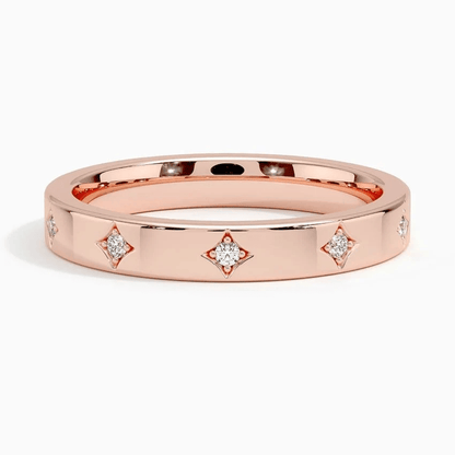 Celestial Starburst Moissanite Wedding Band - Novelle Vow