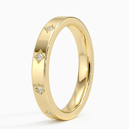Celestial Starburst Moissanite Wedding Band - Novelle Vow