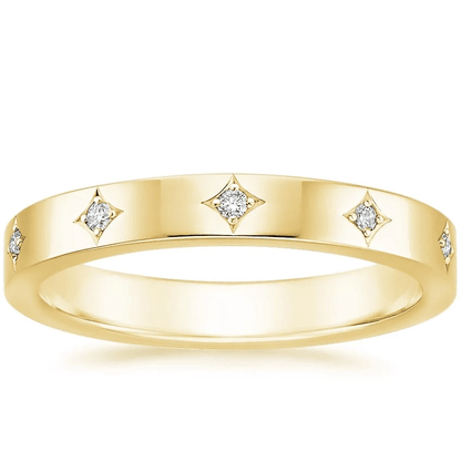 Celestial Starburst Moissanite Wedding Band - Novelle Vow