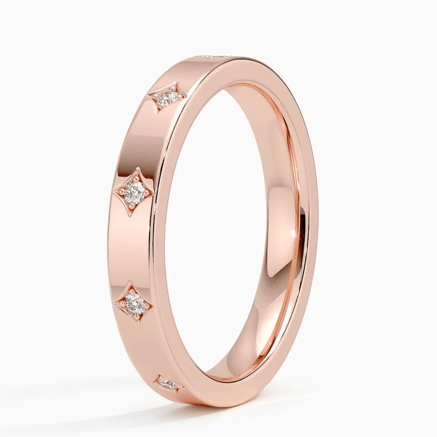Celestial Starburst Moissanite Wedding Band - Novelle Vow