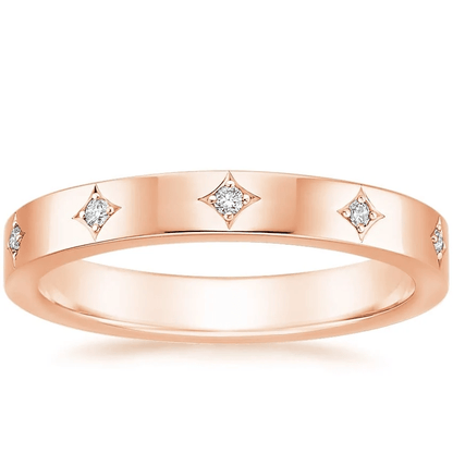 Celestial Starburst Moissanite Wedding Band - Novelle Vow