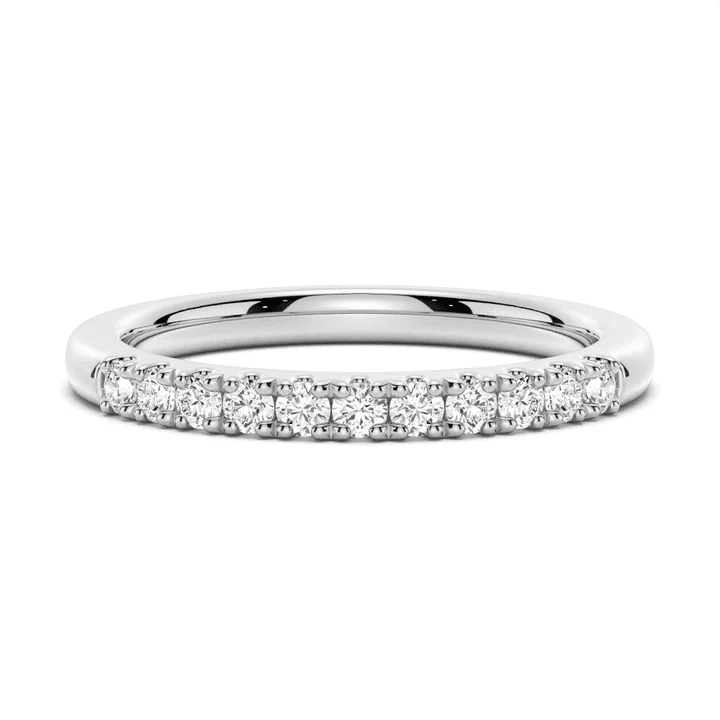 Classic 2mm Round Moissanite Wedding Band - Novelle Vow